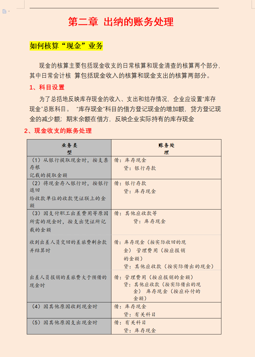 出纳的工作内容,出纳的工作内容和职责