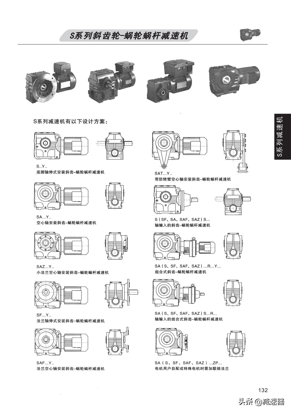 S系列斜齿蜗轮蜗杆减速机选型资料