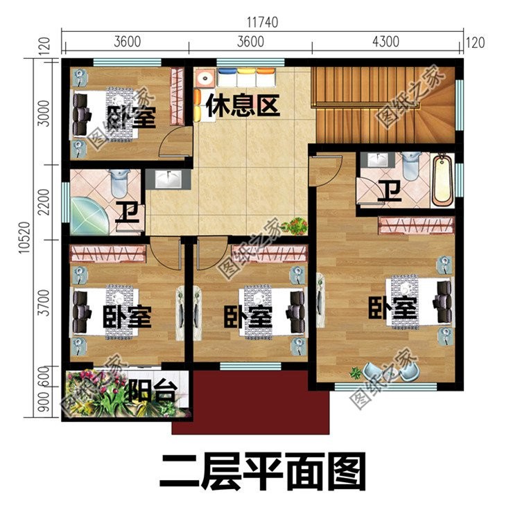 带文化石的农村别墅设计，色彩多样外观给你营造出炫彩的舒适生活