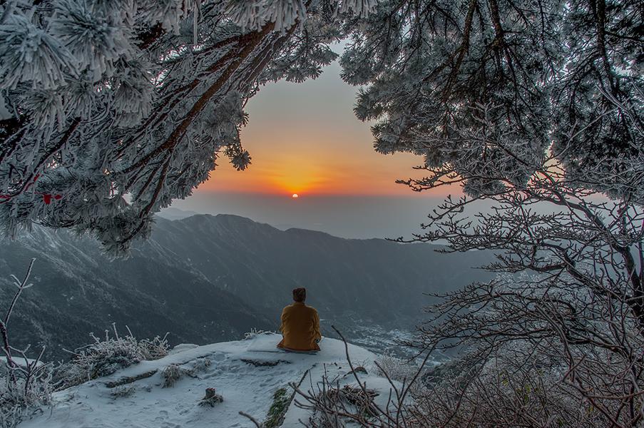 孤独的僧人图片