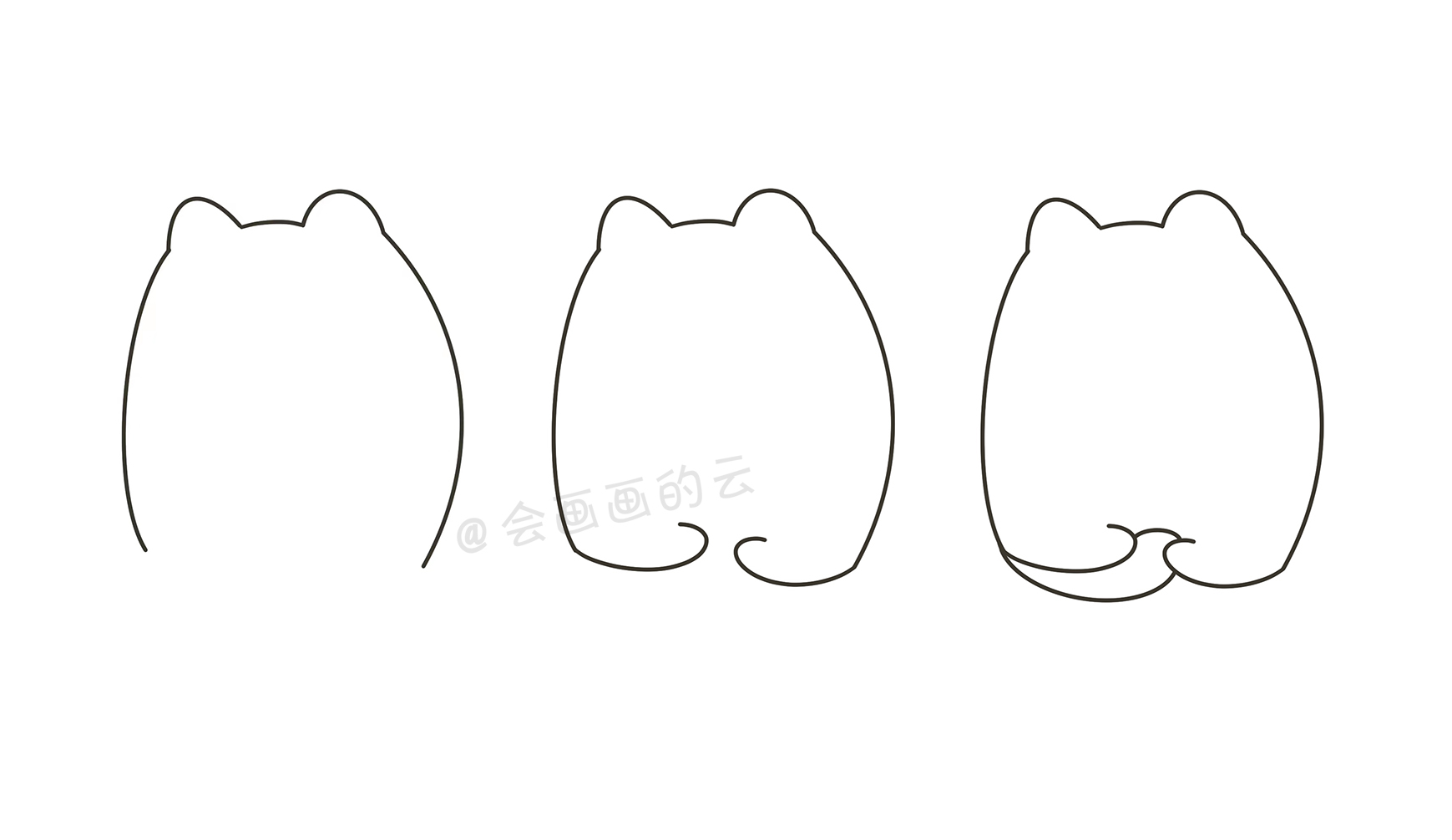 简笔画教程：详细图文讲解三款猫咪的画法，你学会了吗？