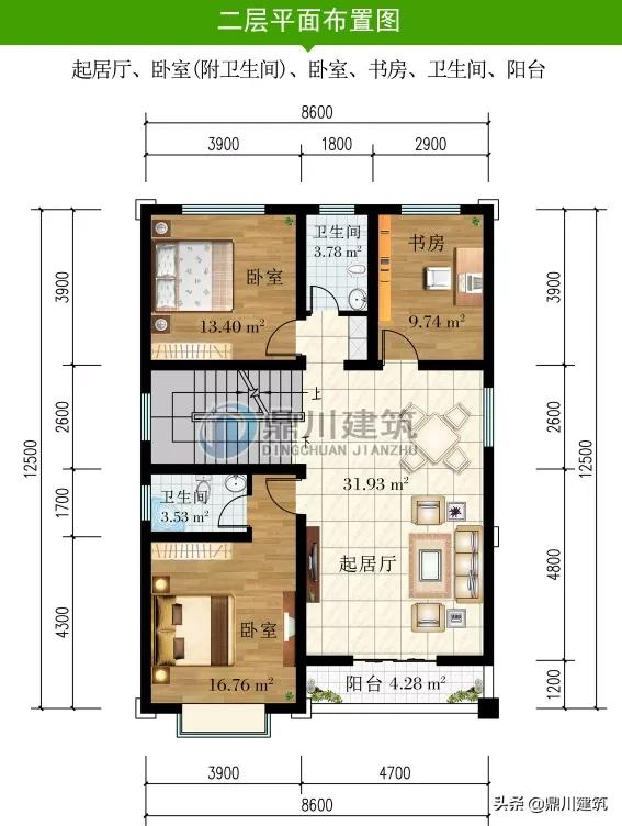 开间8米占地百来平，照样建出好房子，个个都有大客厅大露台