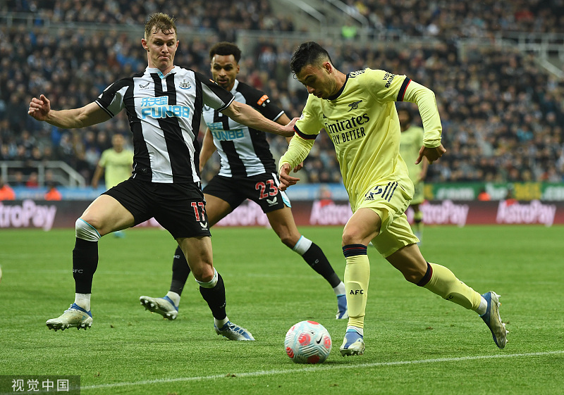 阿森纳vs纽卡斯尔（英超｜阿森纳0-2客负纽卡争四受阻 本-怀特乌龙）-趣拿体育