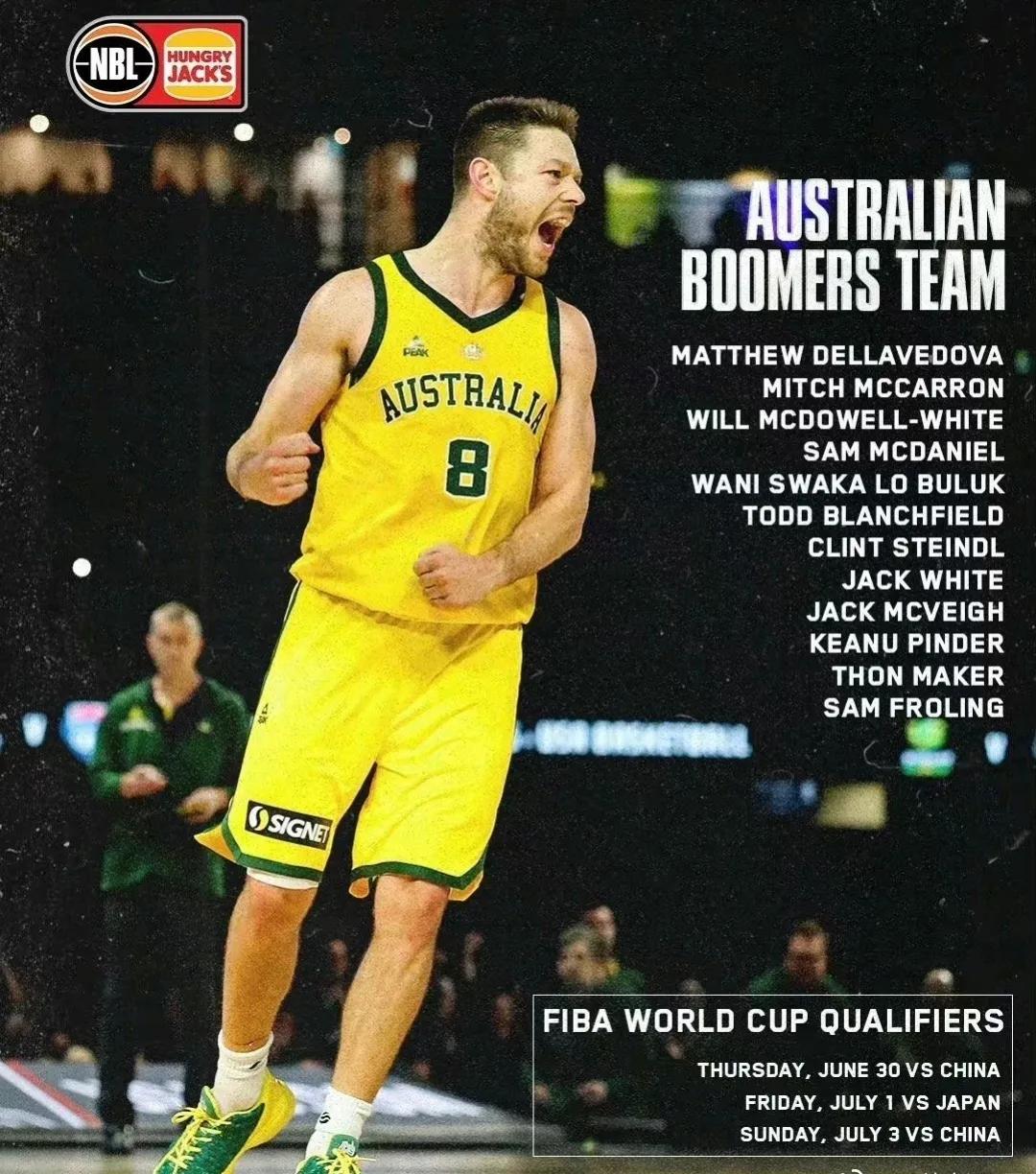 澳大利亚有哪些在nba打球（老詹昔日队友领衔，澳大利亚月底迎战中国，曾锁死库里助骑士夺冠）