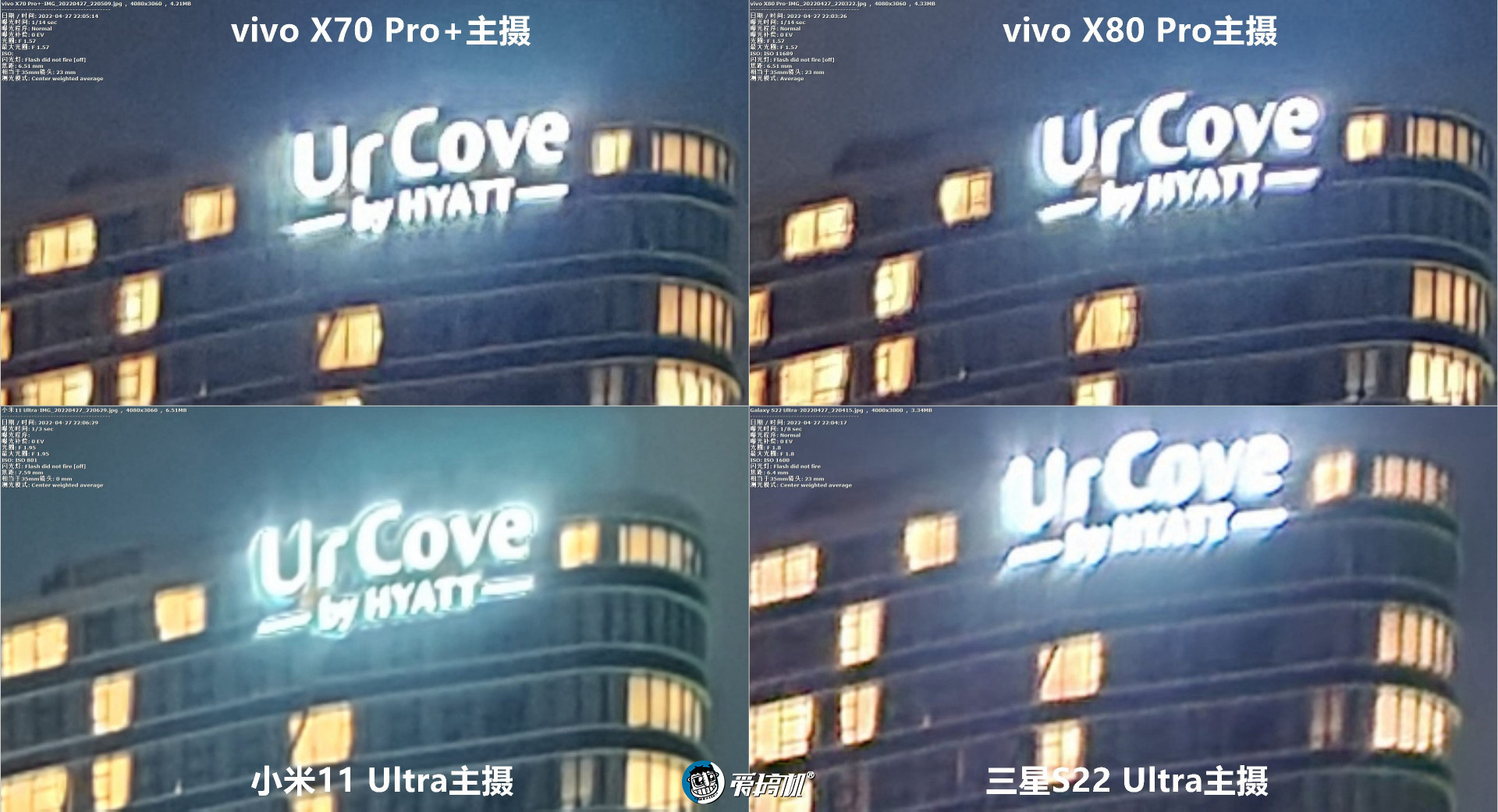 旗舰拍照PK：vivo X80Pro对X70Pro+、三星S22Ultra、小米11Ultra