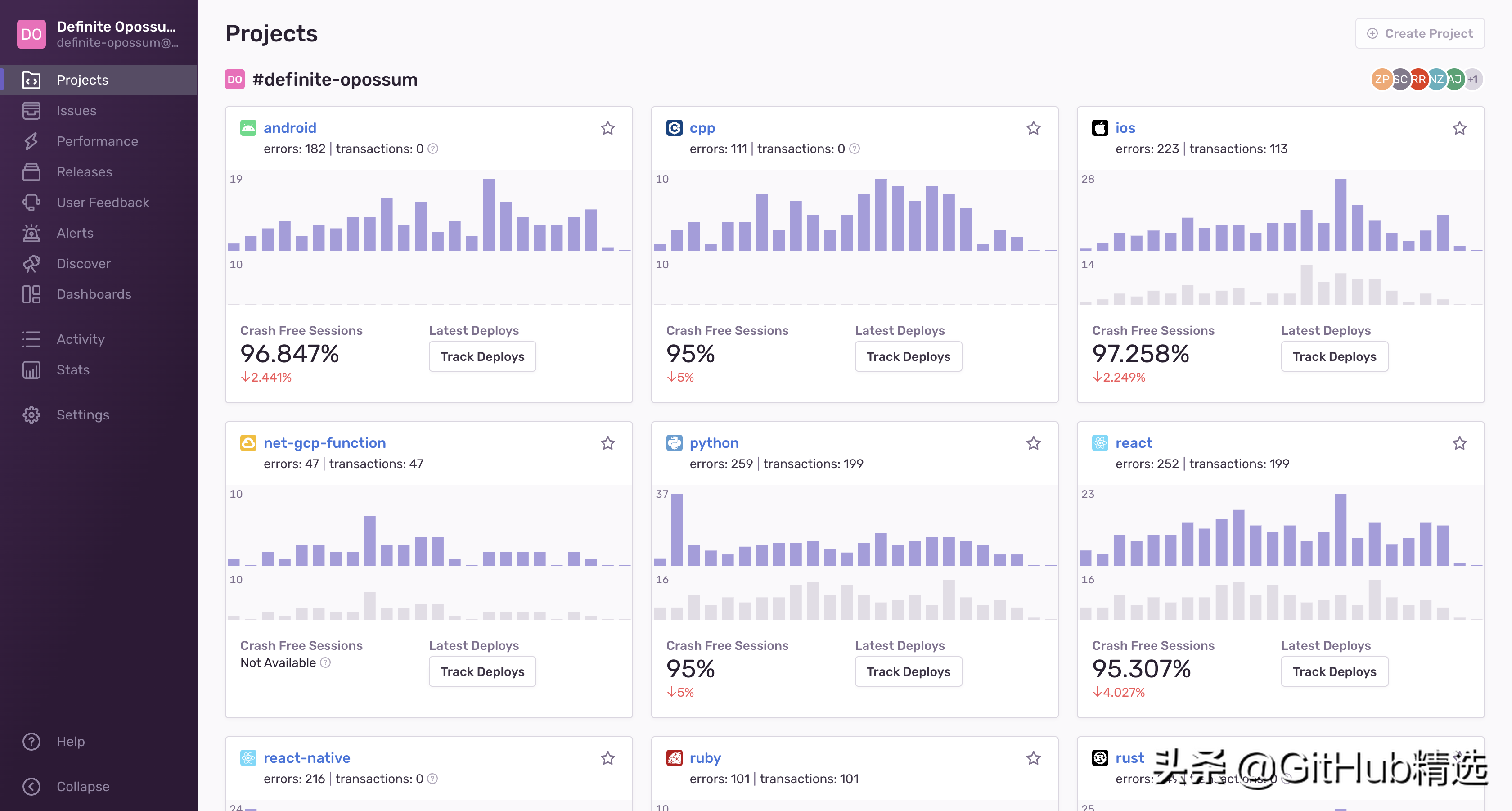 Sentry 一个错误跟踪和性能监控平台