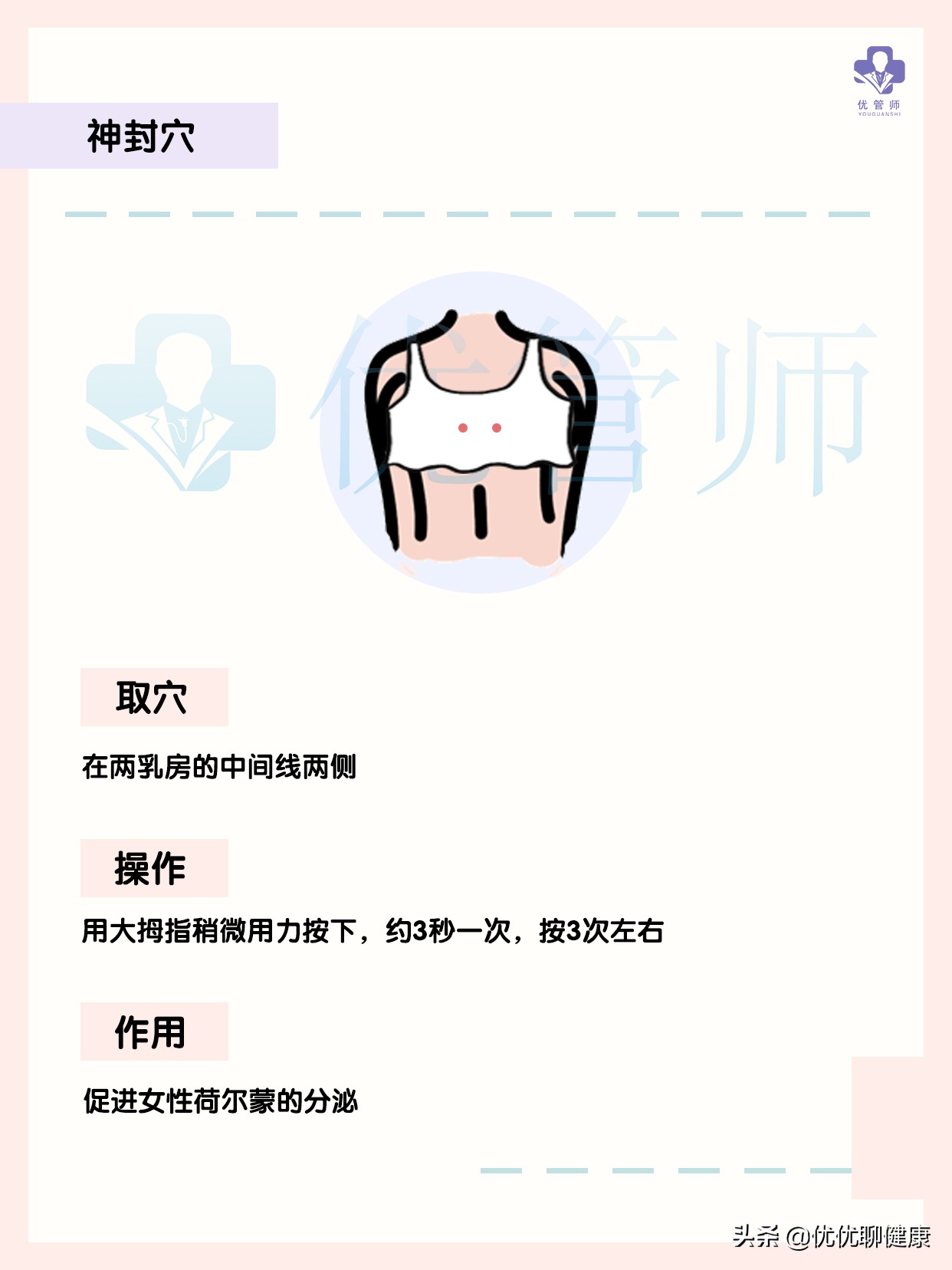 女性胸部外扩、下垂怎么办？6个胸部穴位按摩方法，建议收藏