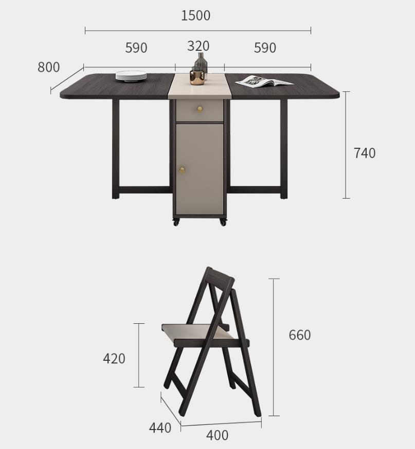 六款可折叠餐桌，不占空间，专为小户型设计
