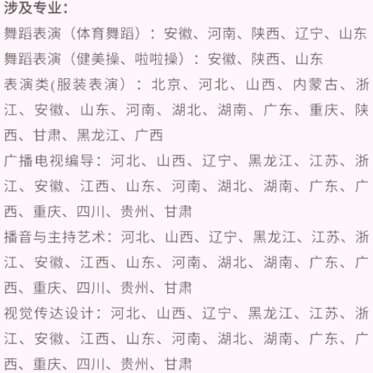 艺考生看过来收藏好！186所大学采取统考成绩招生艺术类专业