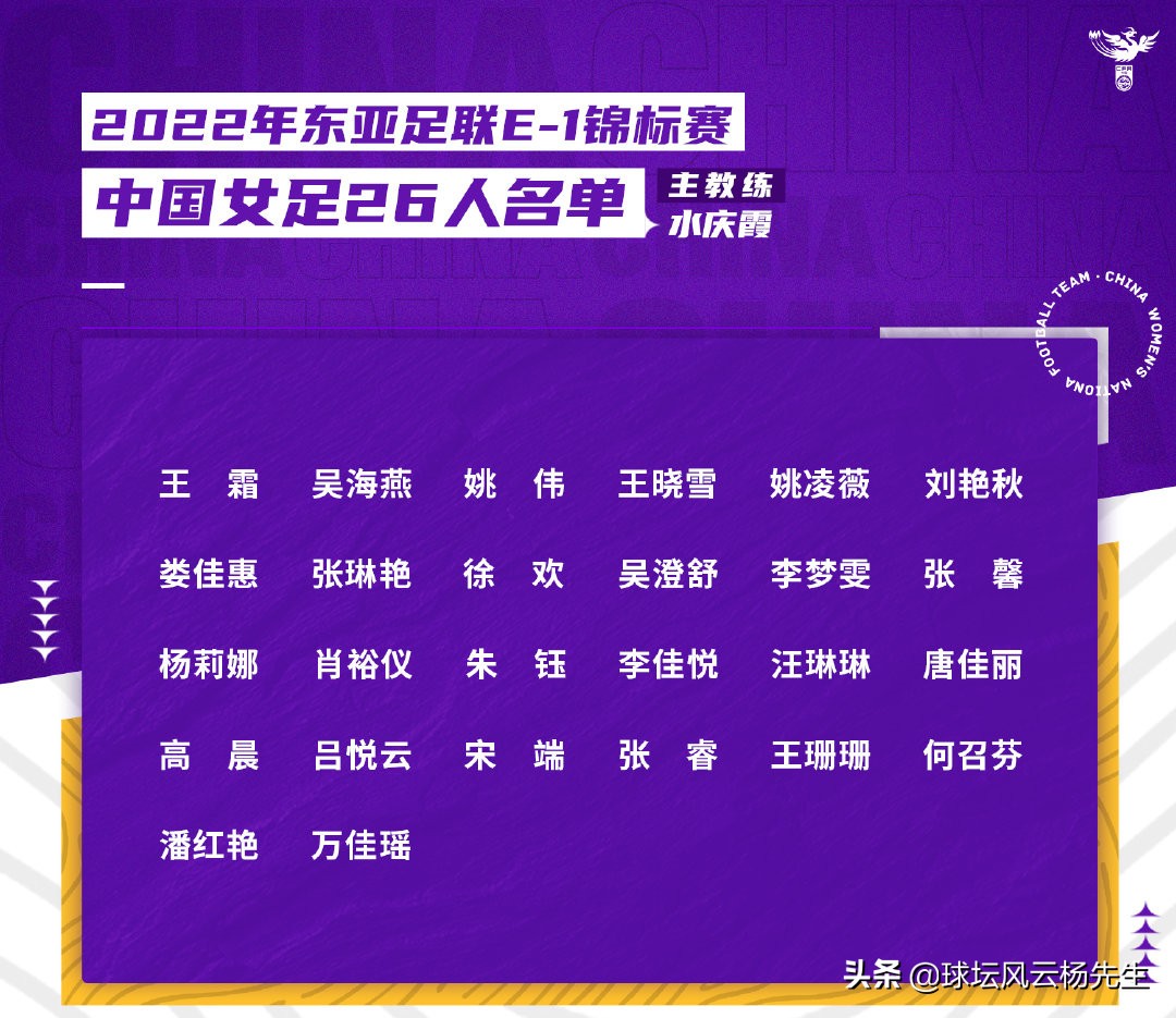 官宣！中国女足公布东亚杯国家队名单，马君与李影等12人意外落选