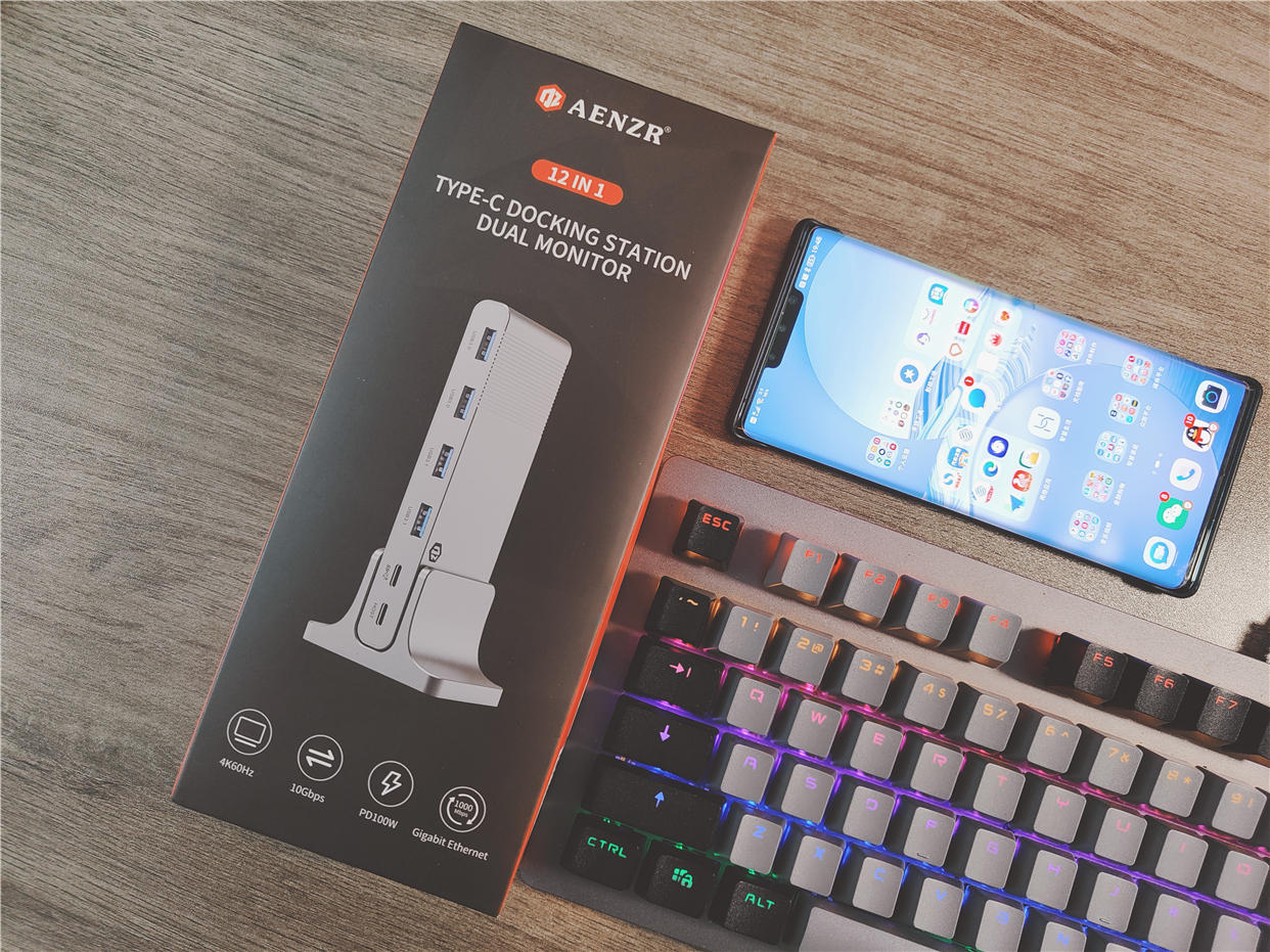 AENZR十二合一扩展坞开箱实测，办公生产力直线飙升