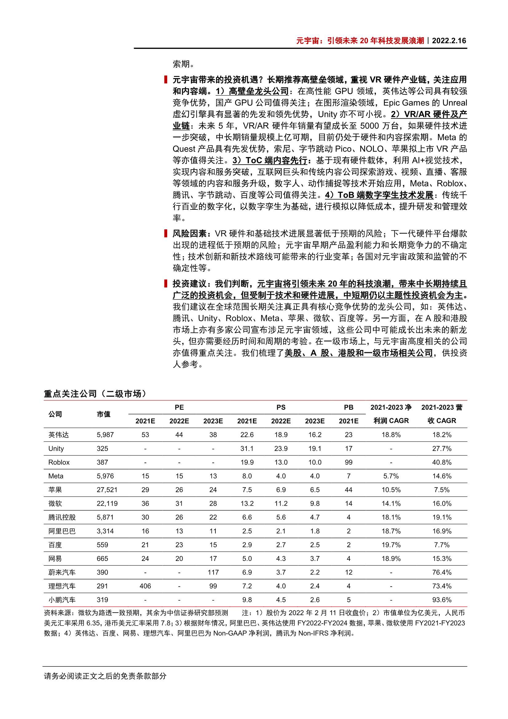 元宇宙，引领未来20年科技发展浪潮（中信证券）