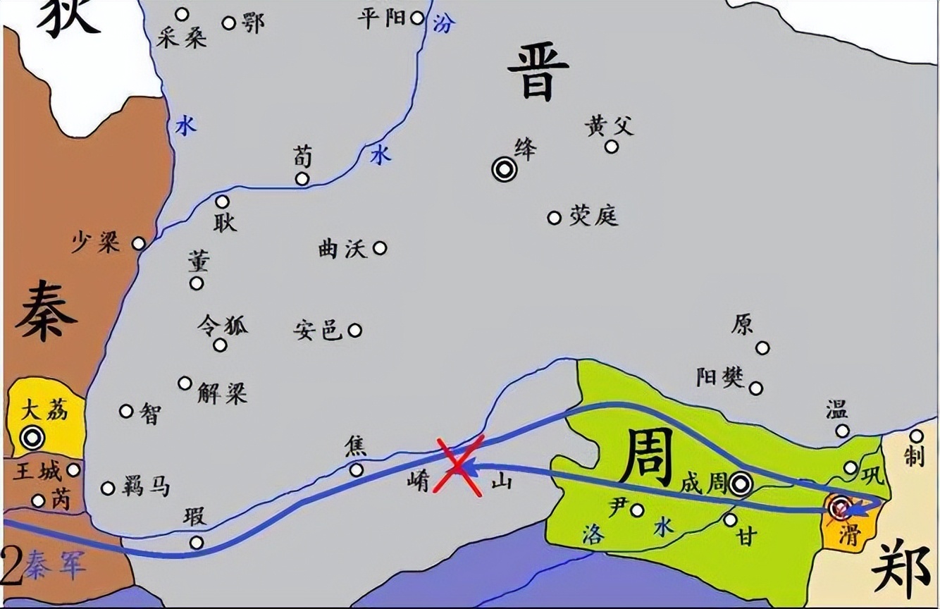 同时他也是第(联合秦国攻郑国，只因5年前未受待见，谁知秦晋之好终在崤山撕破)