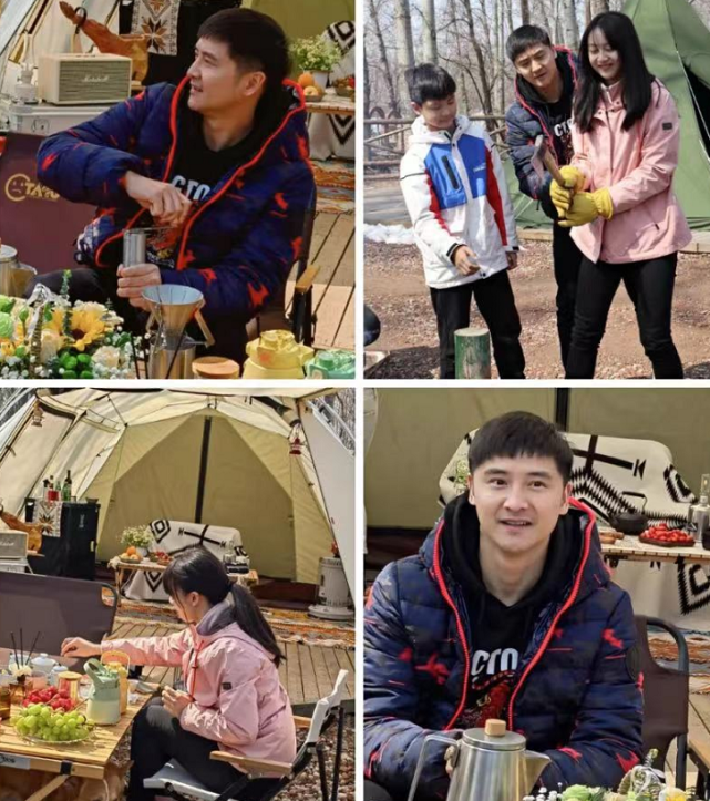 田亮夫妇带儿女露营，森碟和弟弟劈柴生火，干起活来一点不矫情​