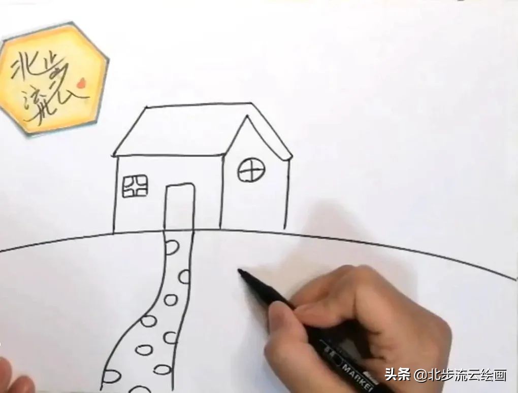简笔画小房子绘画教程(简单易学的房子风景简笔画，小朋友们学会了吗？)