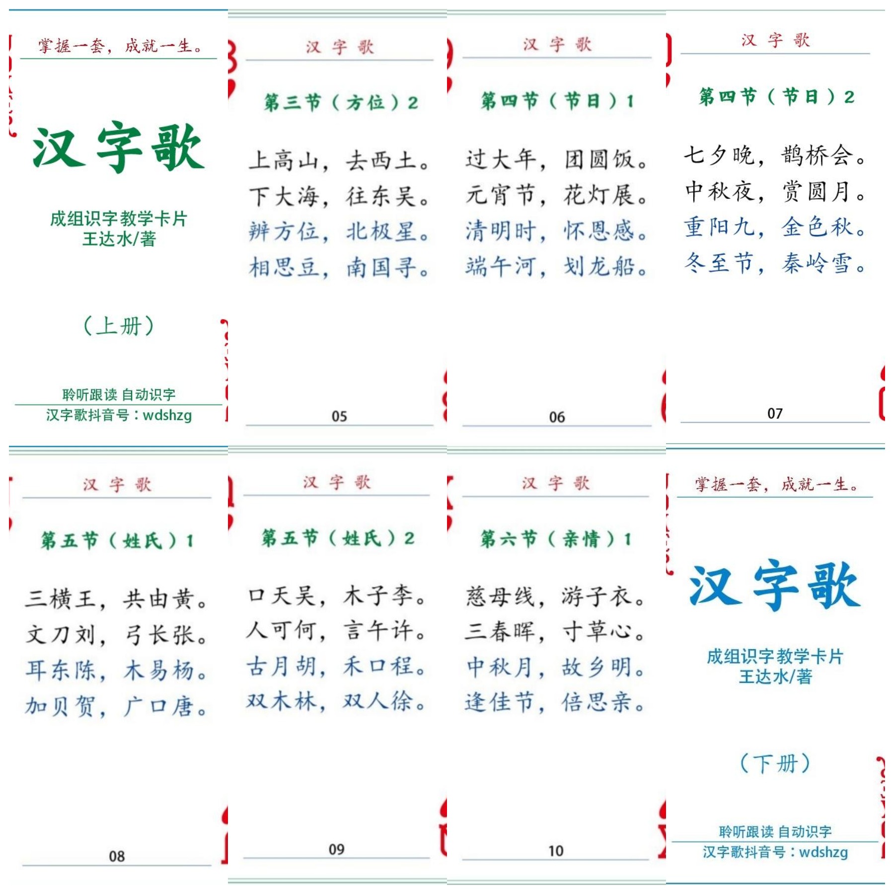 汉字歌编写解读（ 第3节 方位 ）