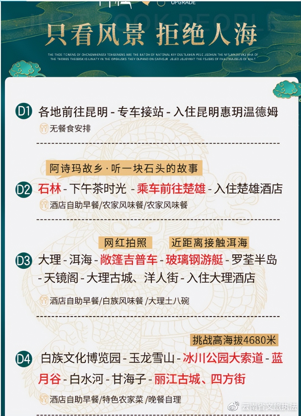 中國旅行社總社（“中青旅總社”：昆大麗雙飛6日游只要1490元？有購物點！）