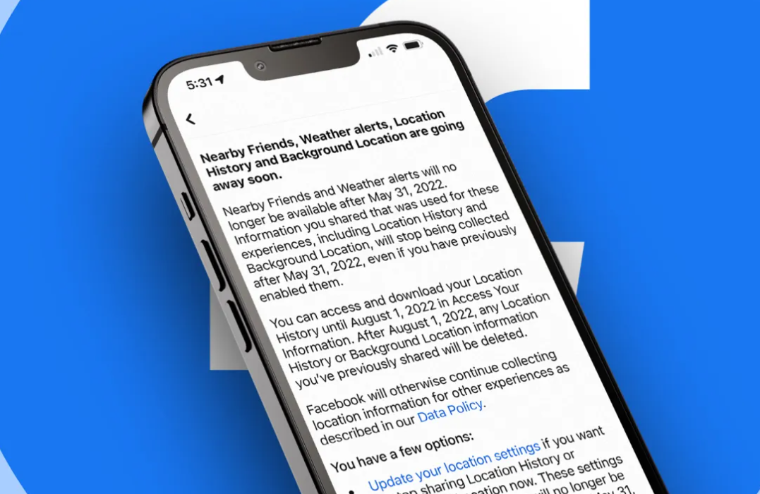 Facebook 宣布停止“附近的朋友”和其他基于位置的功能