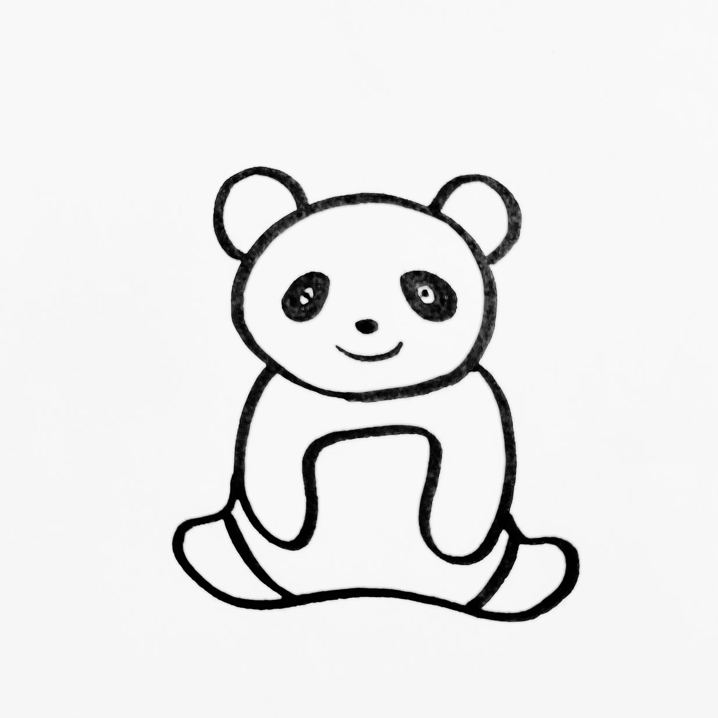 成都熊猫基地简笔画图片