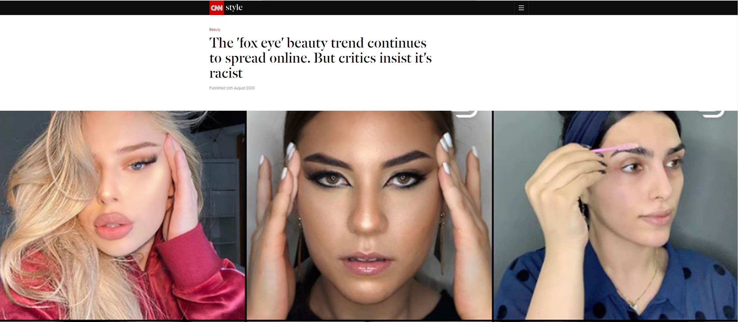 2, fox eye & slanted eye 是不是种族歧视?