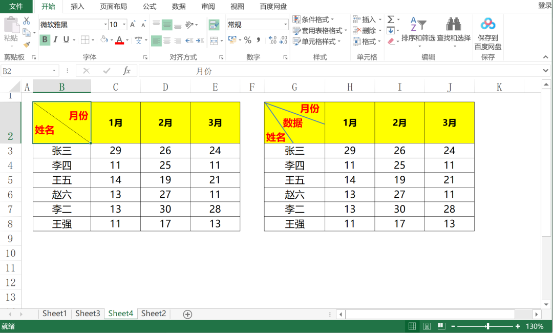 表格中的斜线怎么弄一分为三，excel三栏斜线表头分割线