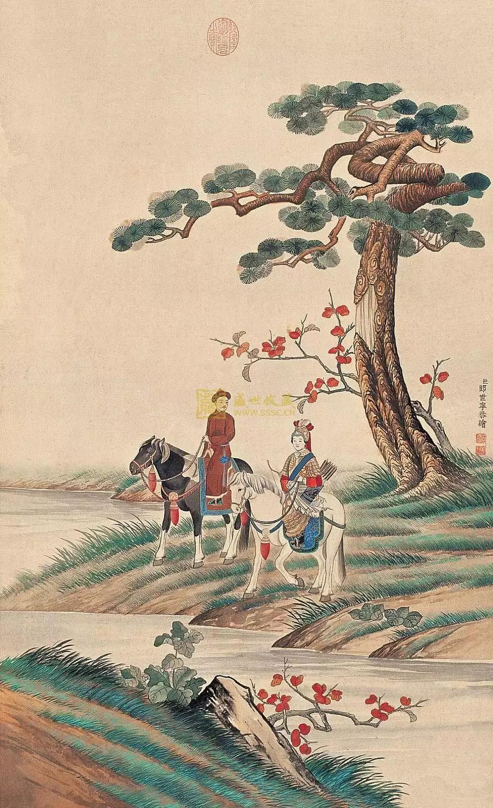 清代宫廷画家郎世宁的（清代宫廷画家郎世宁的什么图描绘了姿态各异之骏马白皮）-第11张图片-悠嘻资讯网