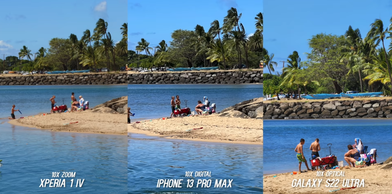 索尼XperiaIV、苹果13ProMax、三星S22UItra，天花板手机拍照对比