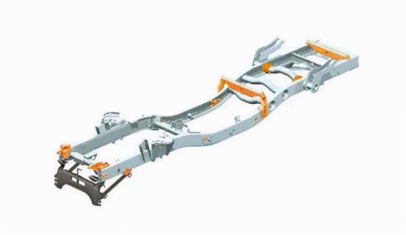 带有前后拖车钩,如果要改装可以在大梁上加装副车架,车架纵梁上预留了