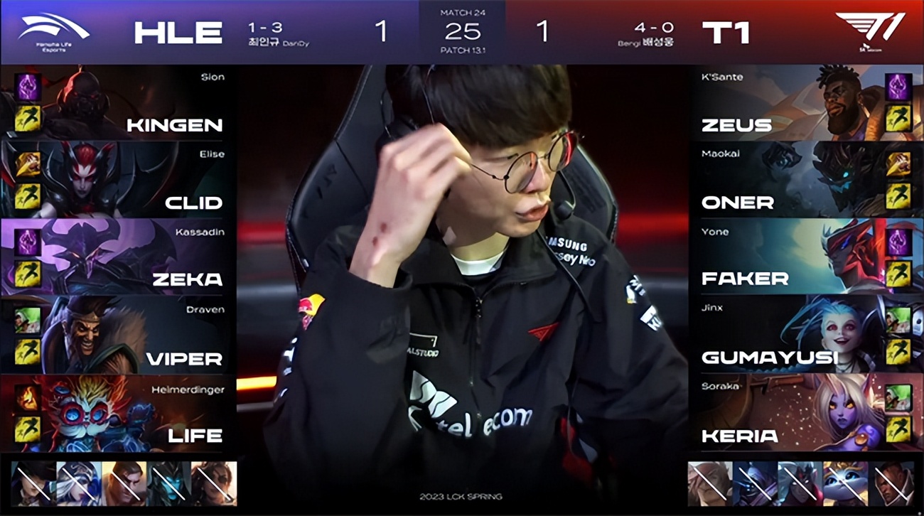LOL-LCK:S12冠军上中化身T1一生之敌,HLE爆冷2-1终结T1四连胜