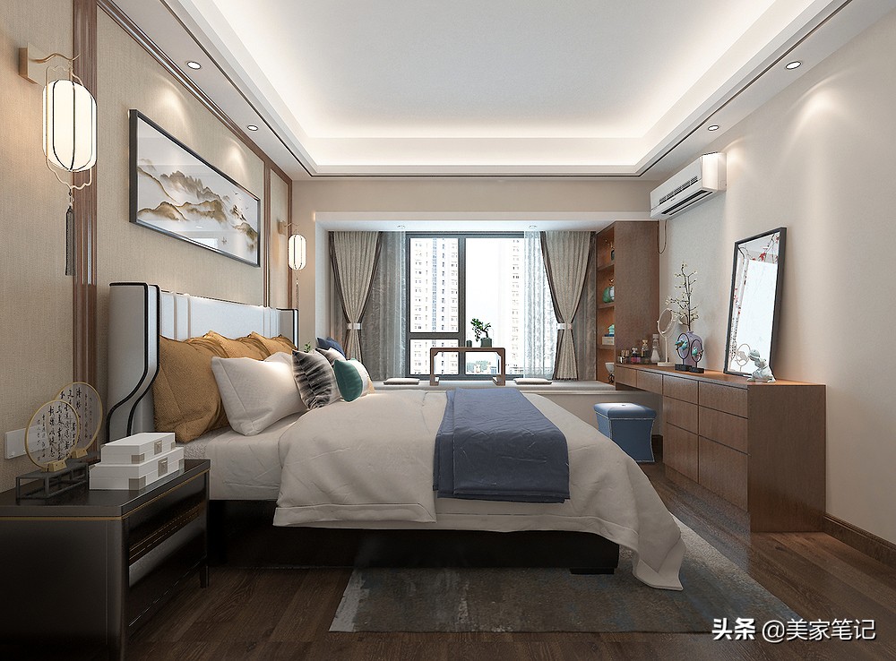 将130㎡精装房改造新中式，优雅又有韵味，仅凭阳台就惊艳全小区