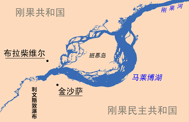 因为这个布拉柴维尔的"对门"就是刚果民主共和国的首都金沙萨,两国