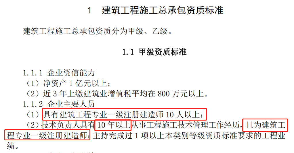 終于來了！建筑企業資質變為甲級、乙級