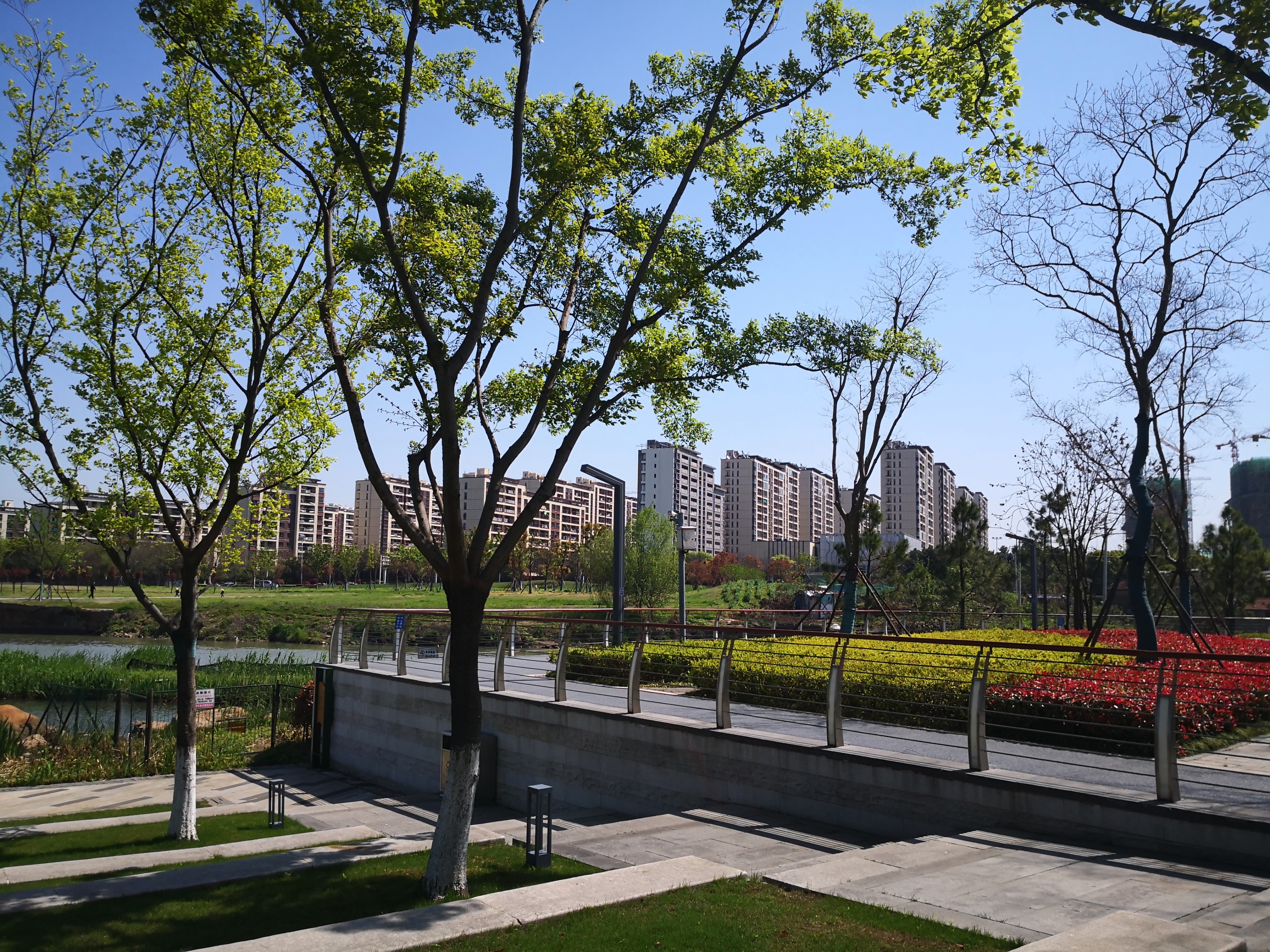 常州免費網球場(三江口公園,一個新建成的免費公園,位於常州新北區)