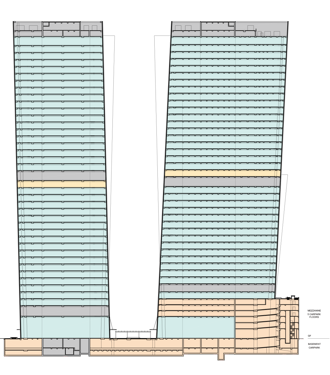 香港安盛及友邦金融中心——俯瞰维多利亚港的双子塔地标 / ARQ