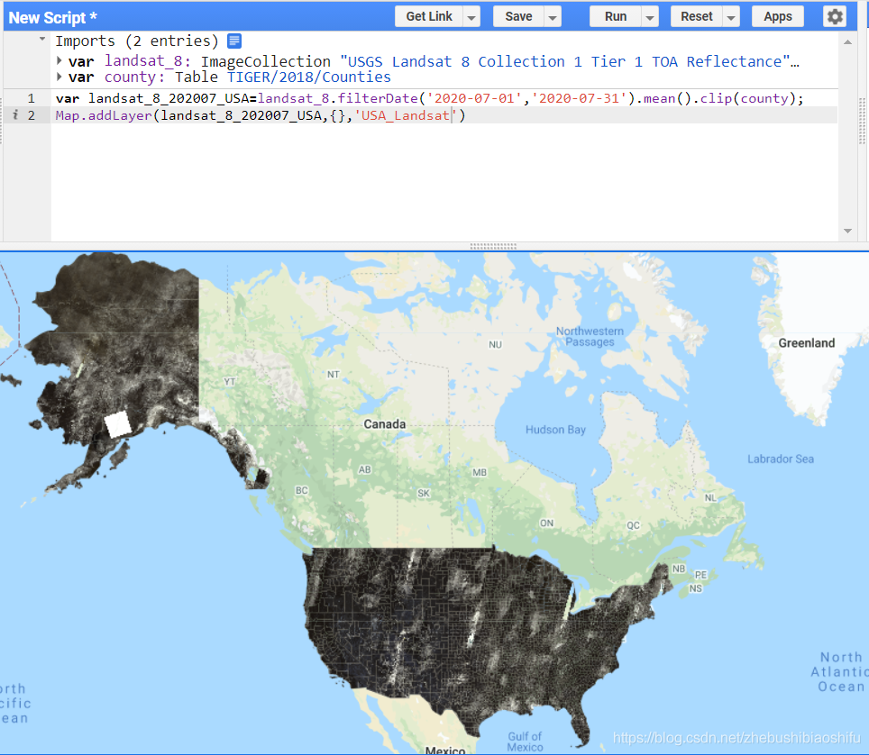 Google Earth Engine谷歌地球引擎GEE栅格图层可视化代码的嵌入操作