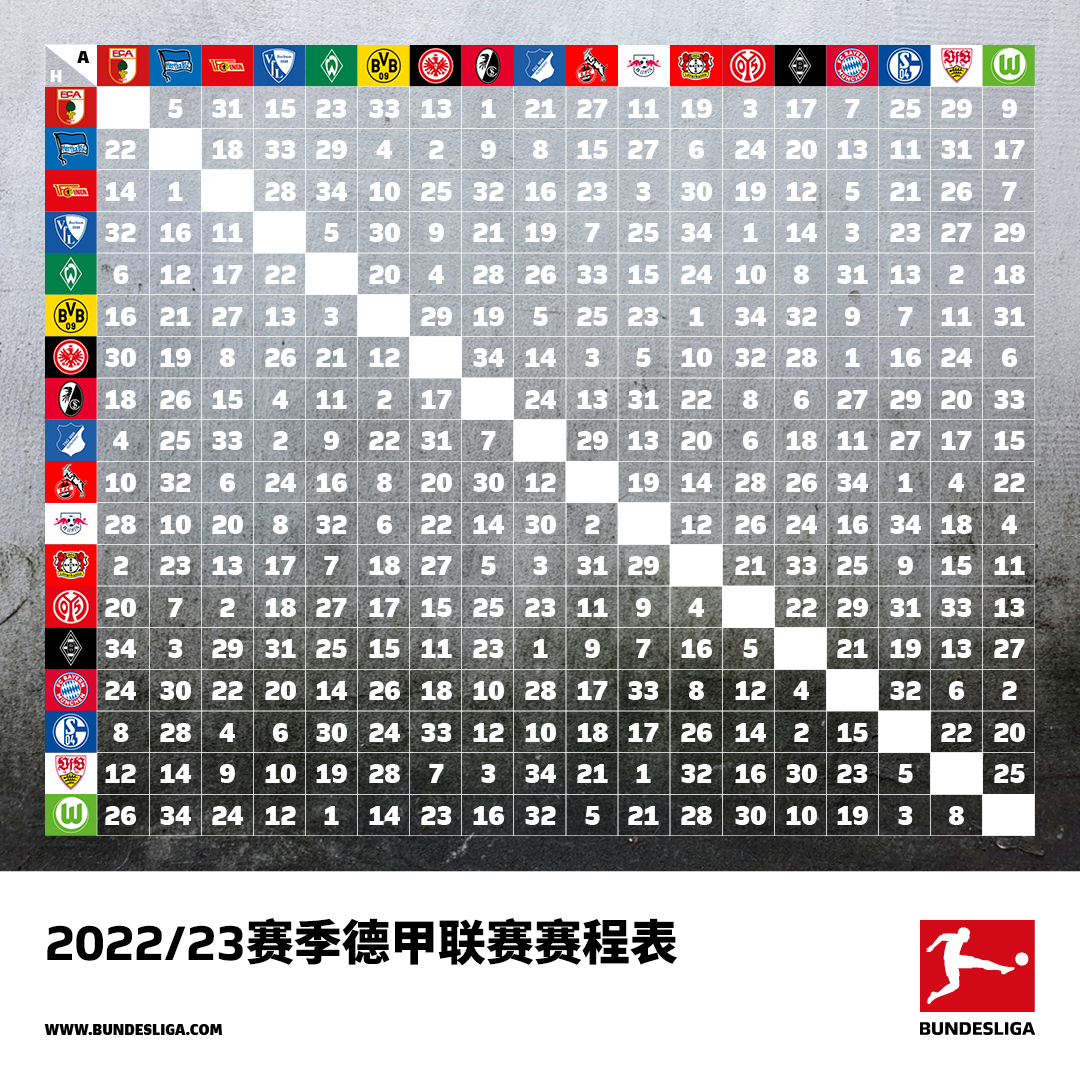德甲一般什么時候開始（官宣！2022／23賽季賽程表正式出爐）