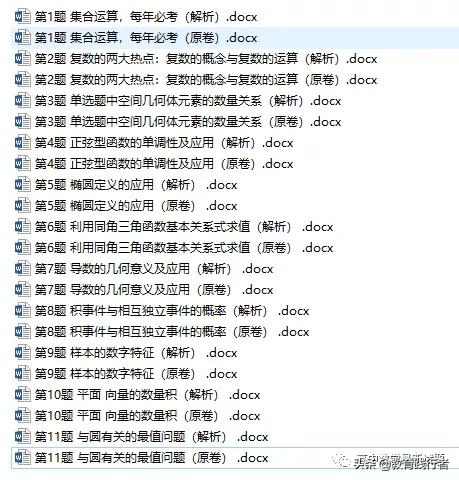 2021年高考数学真题逐题解析与以例及类（新高考）
