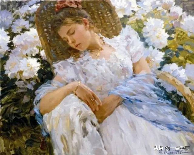 俄罗斯 克罗托夫油画中的女郎，真是风情万种