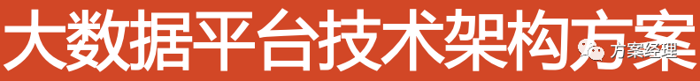 大数据平台架构图合集
