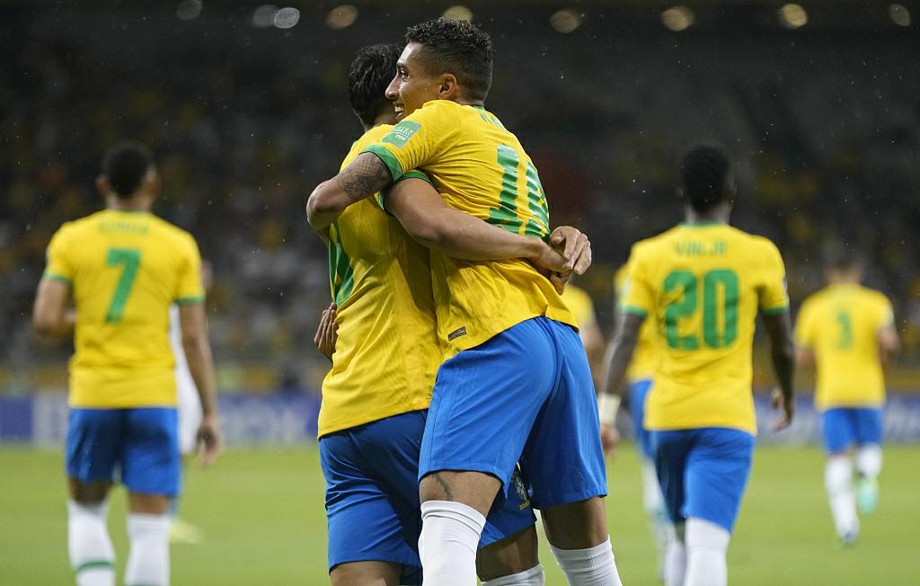 南美区世预赛：巴西4-0巴拉圭 阿根廷1-0哥伦比亚