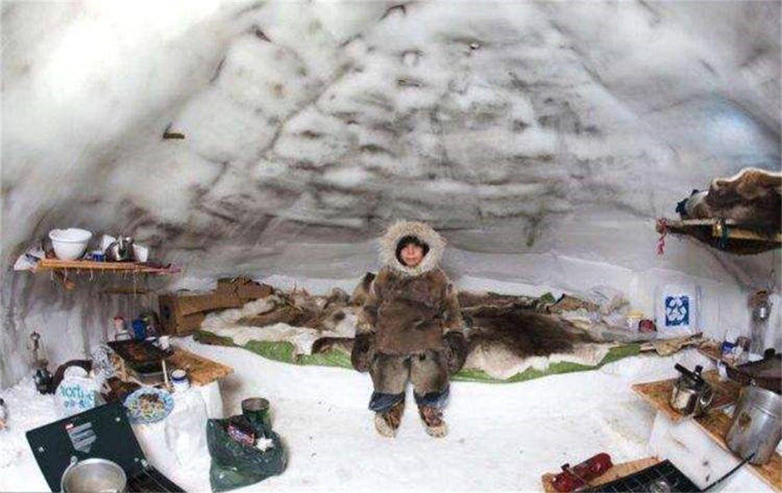 北极因纽特人村庄图片