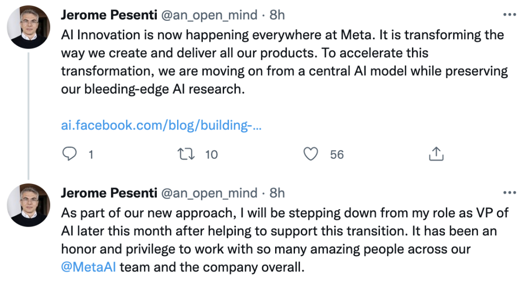 LeCun大师入坑元宇宙！Meta人工智能团队换血，AI副总被迫离职