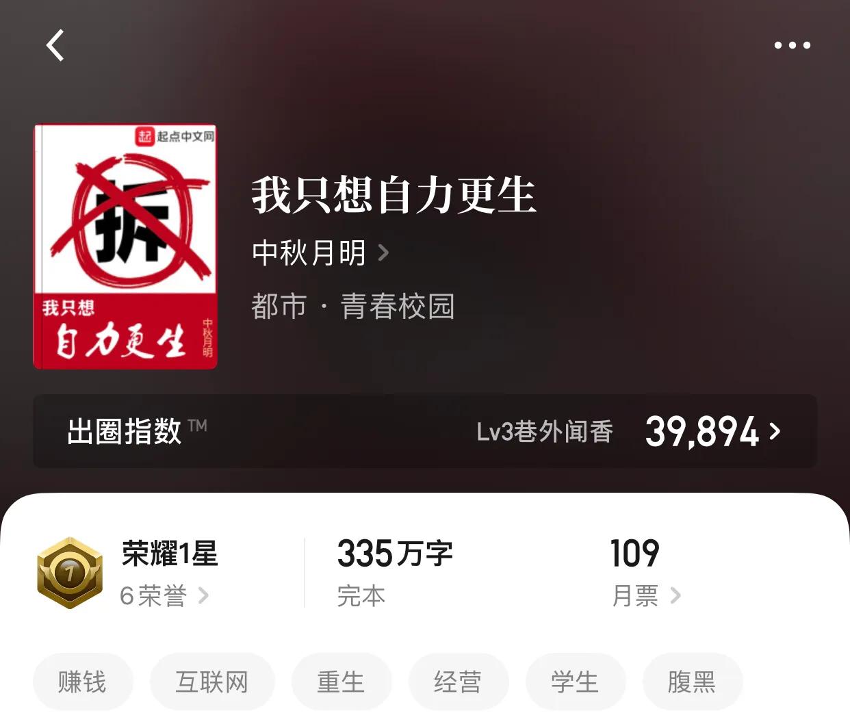 八本经营流小说，创意和质量永远是读起来最爽的