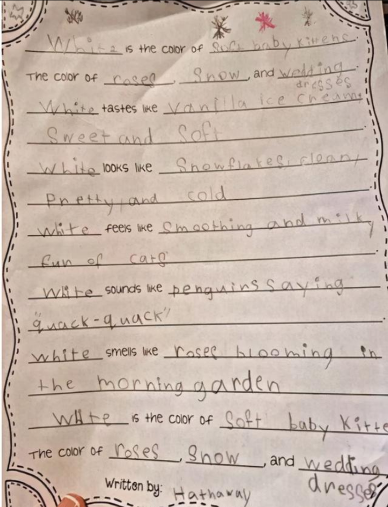 昆凌晒女儿给圣诞老人的亲笔信，6岁小周周笔迹稚嫩，英文超赞