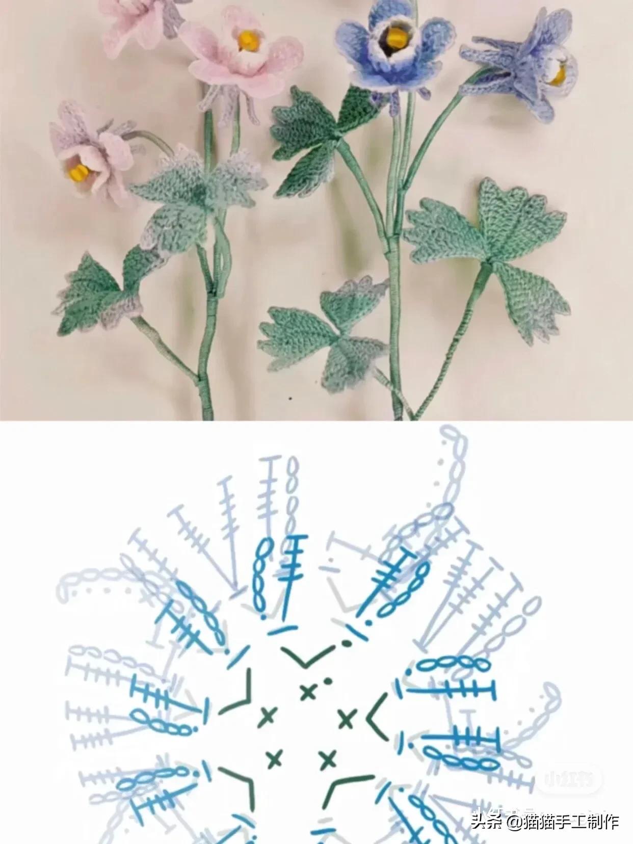 最简单的手工制作花朵图解(各种花花钩织教程图解)