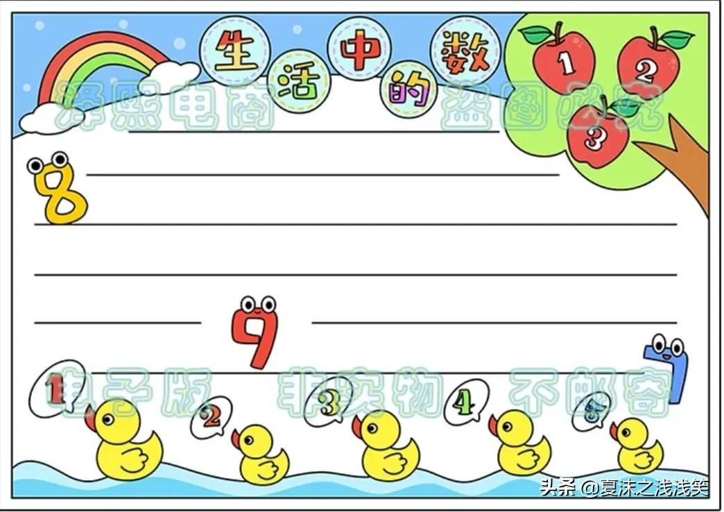 小学生数学常用手抄报200张