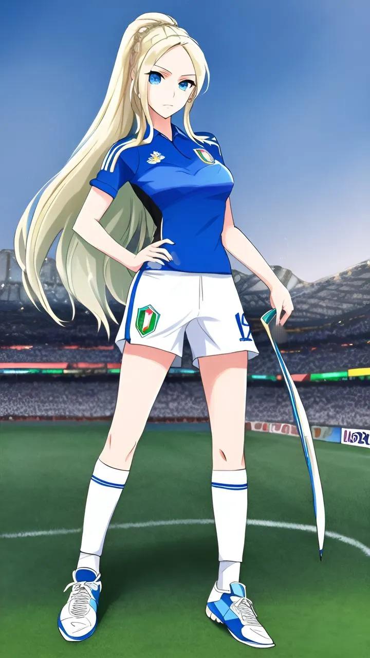 AI绘画世界杯足球宝贝第13弹——意大利女球迷