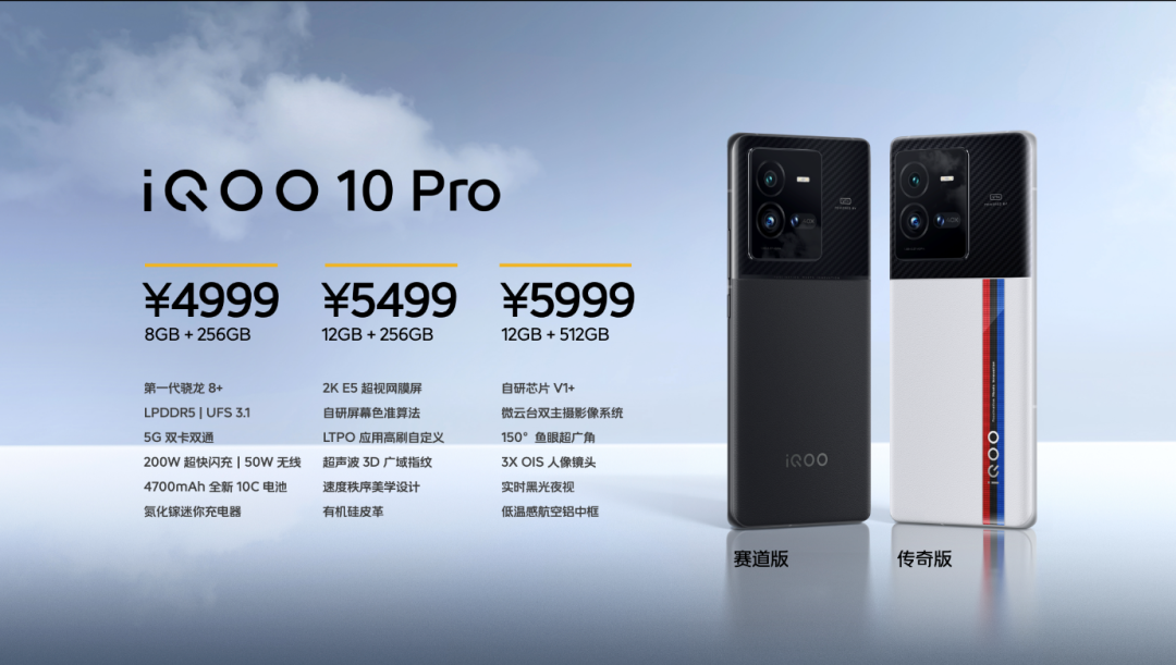 顶级骁龙8+旗舰 iQOO 10系列强悍亮相：售价仅3699元起