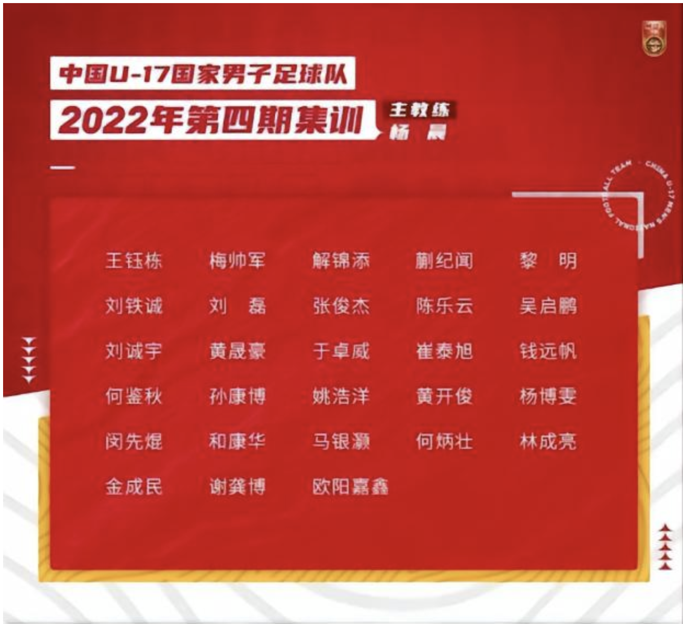國足世界杯預選賽賽程時間表（5號12點，U17亞洲杯預選賽：u16國足vs柬埔寨，出線生死之戰）