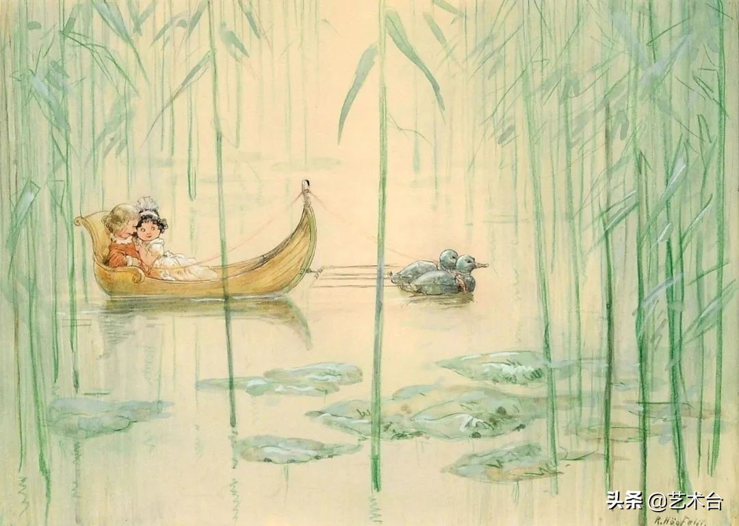罗伯特-霍格菲特，滑稽、童话般的水彩画